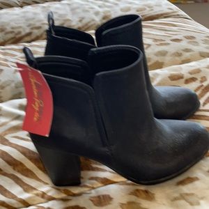 Brand New American Rag Black Leather Boots—size 9 1/2 —never worn!